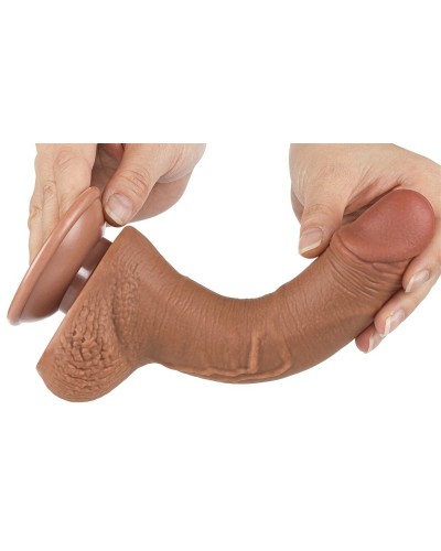 Gode Sliding Skin 14 x 3.5 cm Marron sur la Boutique du Hard