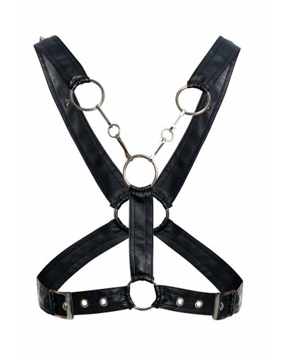 Harnais Cross Chain Dngeon Noir sur la Boutique du Hard