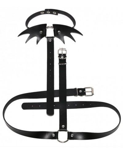 Collier Sm + ceinture Belt Wing Noir sur la Boutique du Hard