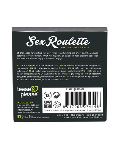 Jeu Sex Roulette Foreplay sur la Boutique du Hard