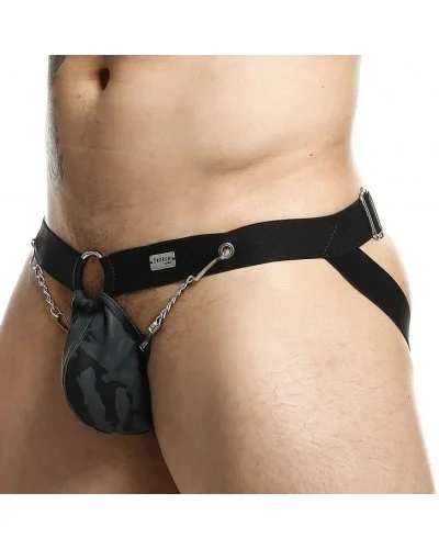 Jockstrap Ring & Chain Dngeon Gris sur la Boutique du Hard