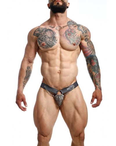 Jockstrap Ring & Chain Dngeon Camouflage Gris sur la Boutique du Hard