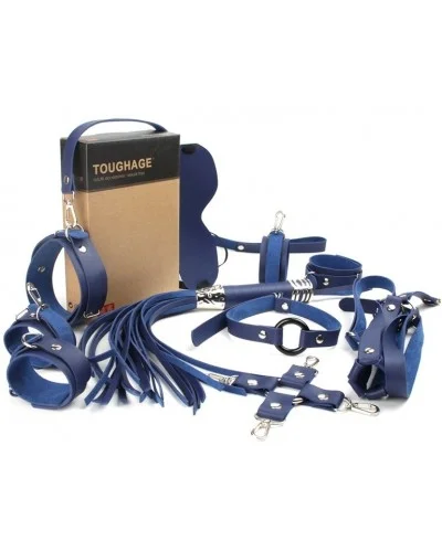 Coffret Bondage Sm Obedience 10 Pièces Bleu sur la Boutique du Hard