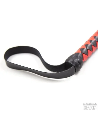 Long fouet Whip Duo 190cm Noir et Rouge pas cher