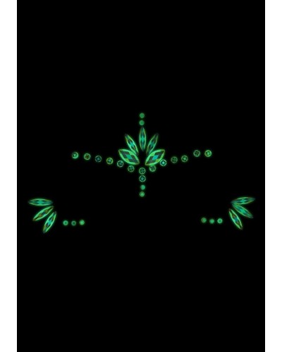 Stickers Strass Visage phosphorescent Glow Jewelry sur la Boutique du Hard