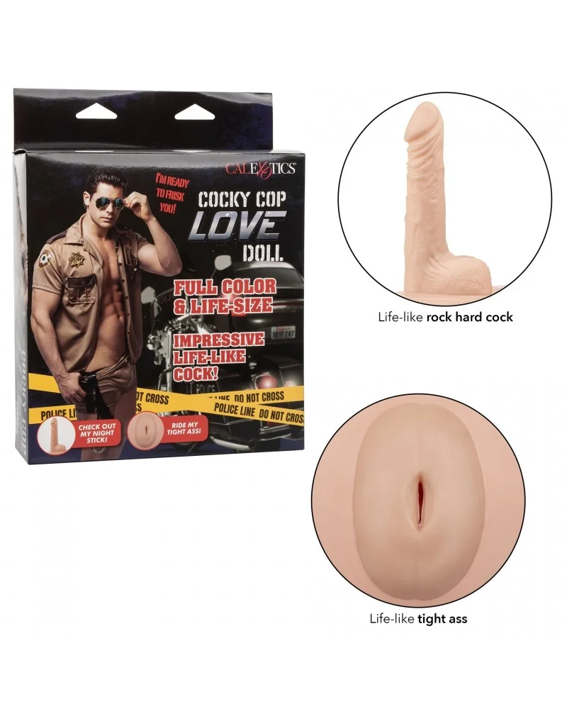 Poupée Gonflable Homme Cocky Cop Sexe 13cm sur la Boutique du Hard