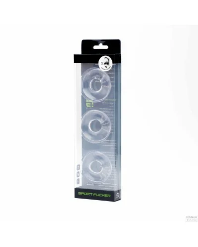 Lot de 3 cockrings Chubby Transparents pas cher