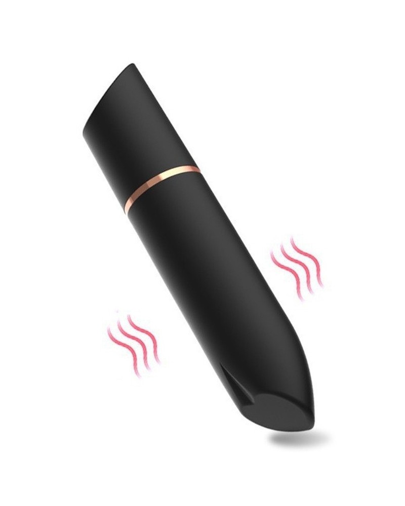 Mini Vibro Heart Lipstick 9cm Noir sur la Boutique du Hard