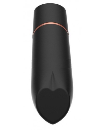 Mini Vibro Heart Lipstick 9cm Noir sur la Boutique du Hard