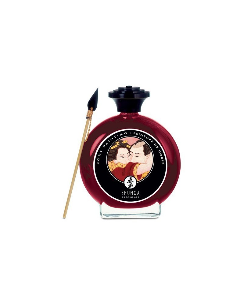 Peinture corporelles à la Fraise- Shunga-100ml sur la Boutique du Hard