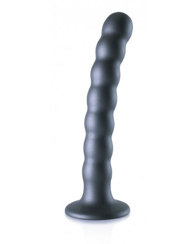 Plug Beaded G-Spot M 16.5 x 2.5cm Gris sur la Boutique du Hard