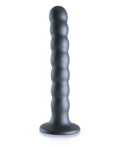 Plug Beaded G-Spot M 16.5 x 2.5cm Gris sur la Boutique du Hard