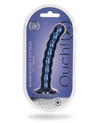 Plug Beaded G-Spot M 16.5 x 2.5cm Bleu sur la Boutique du Hard