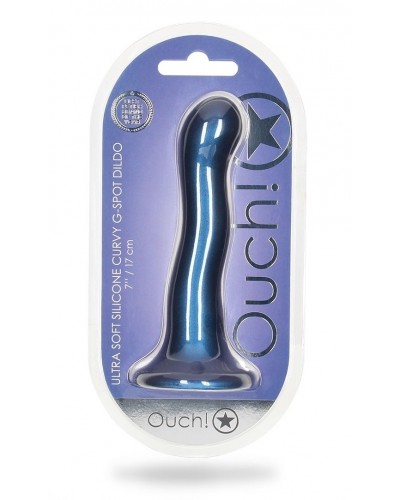 Plug Curvy G-Spot 17 x 3.5cm Bleu sur la Boutique du Hard