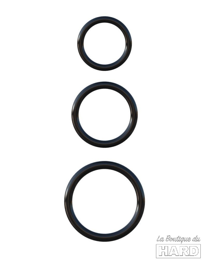 Lot de 3 cockrings Silicone C-Ringz pas cher