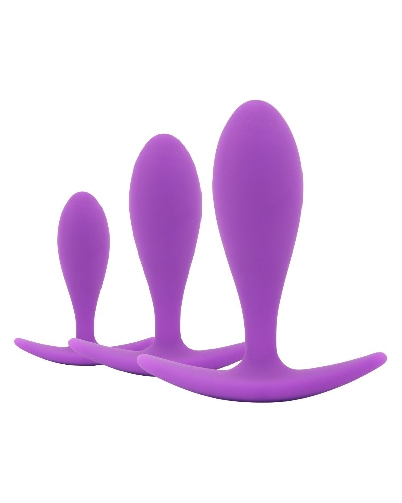 Kit de 3 Mini Plugs Training Curve Violet sur la Boutique du Hard