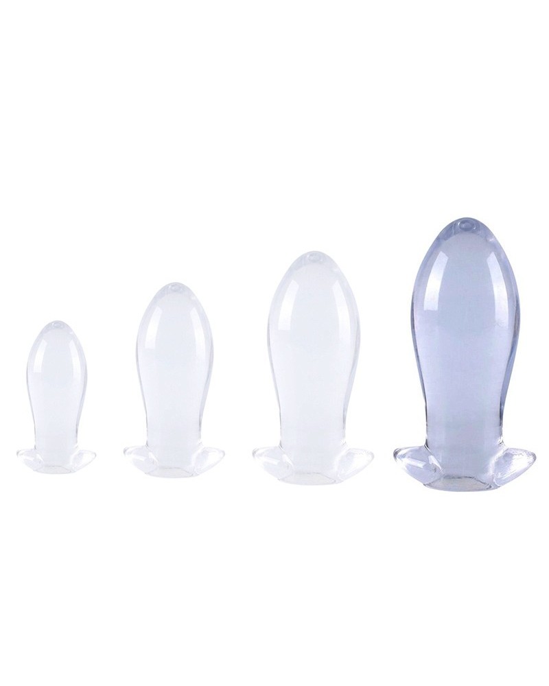 Plug Egg Clear XL 16 x 7cm Transparent sur la Boutique du Hard