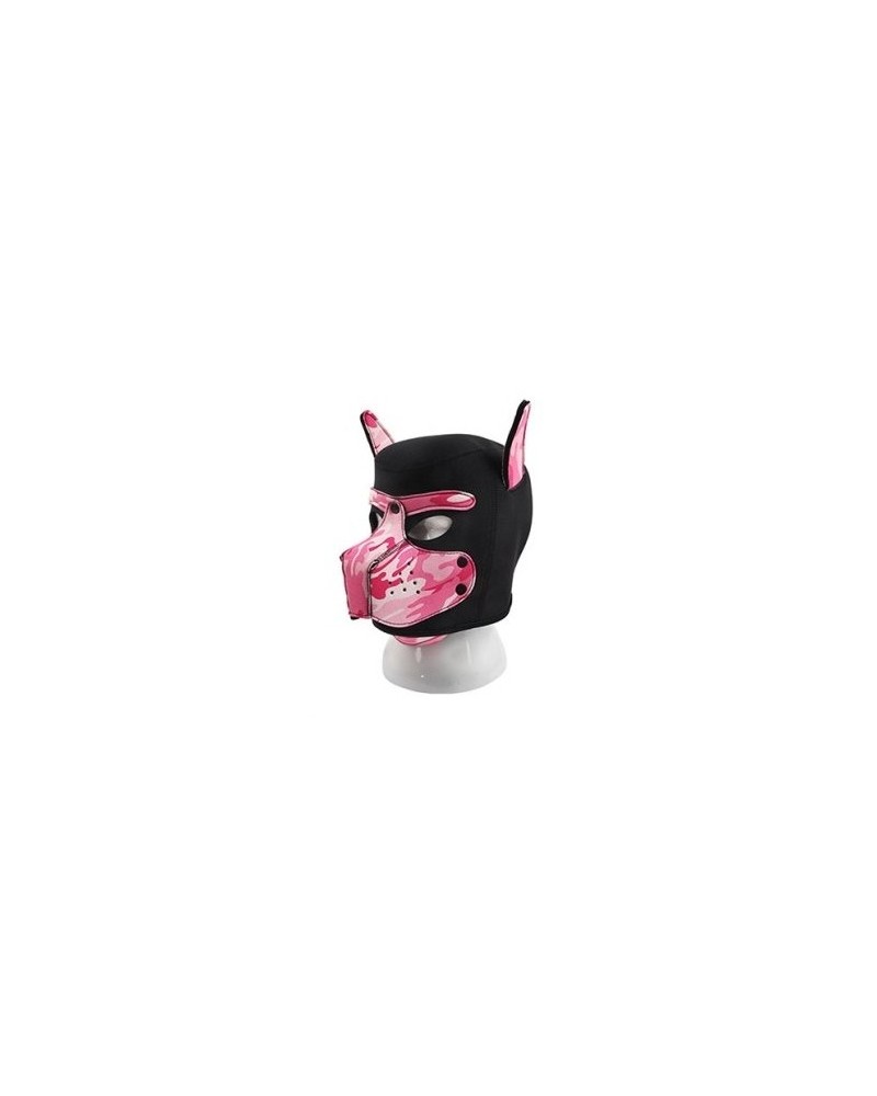 Masque Puppy Néoprène Dog On Noir-Camouflage Rose sur la Boutique du Hard