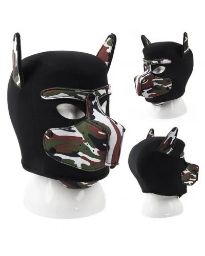 Masque Puppy Néoprène Dog On Noir-Camouflage sur la Boutique du Hard