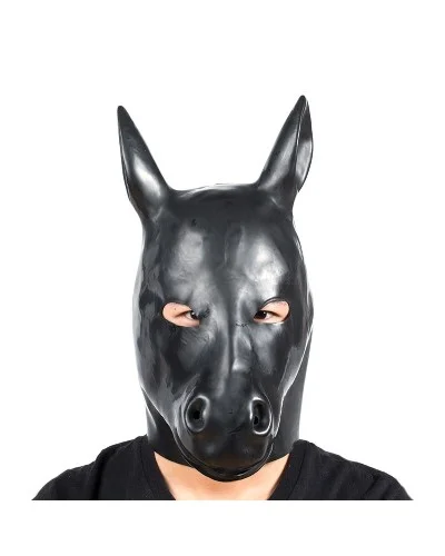 Masque Tête de cheval Horse Noir sur la Boutique du Hard
