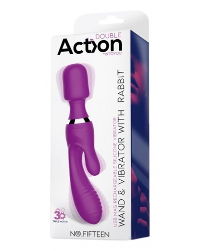 Vibro et Wand Fifteen Action Violet sur la Boutique du Hard