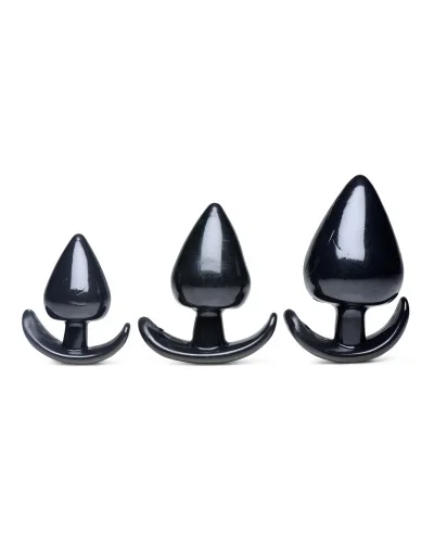 Lot de 3 plugs Spades Noir pas cher