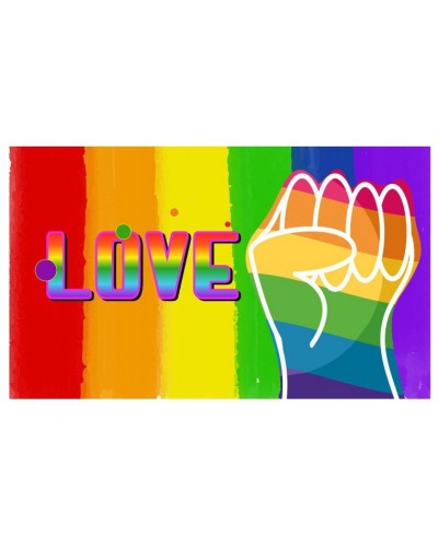 Drapeau Rainbow Love 60 x 90cm sur la Boutique du Hard