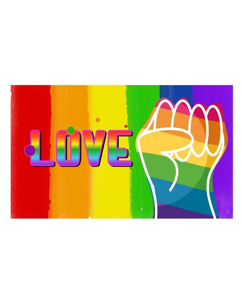 Drapeau Rainbow Love 60 x 90cm sur la Boutique du Hard