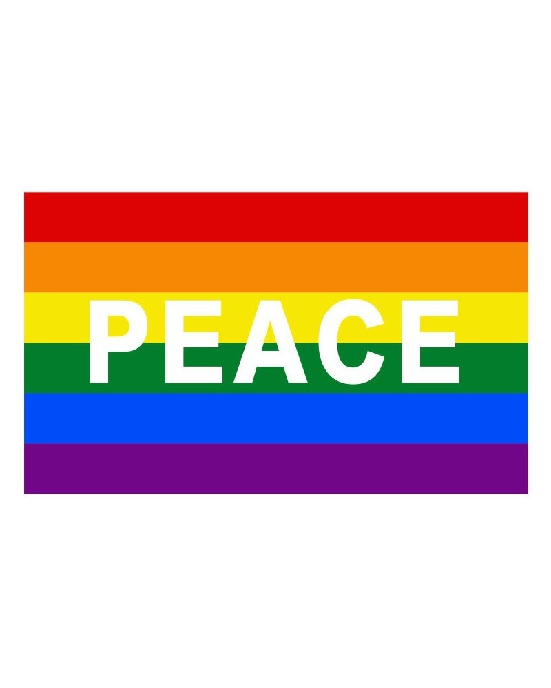 Drapeau Rainbow Peace 60 x 90cm sur la Boutique du Hard