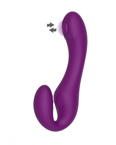 Stimulateur de point G Strapless Strap-On 13 x 3.5cm Violet sur la Boutique du Hard