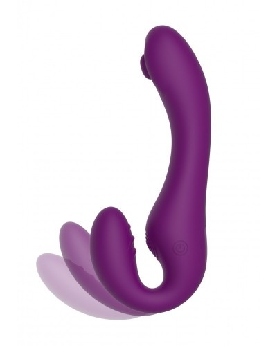 Stimulateur de point G Strapless Strap-On 13 x 3.5cm Violet sur la Boutique du Hard