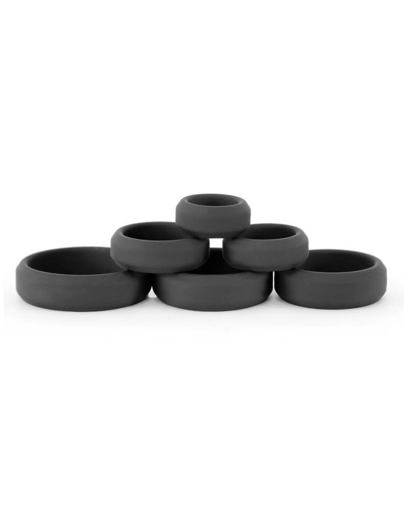 Lot de 6 cockrings silicone pas cher