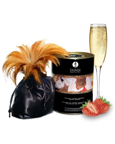 Poudre de corps sensuelle Vin pétillant à la fraise 228gr sur la Boutique du Hard