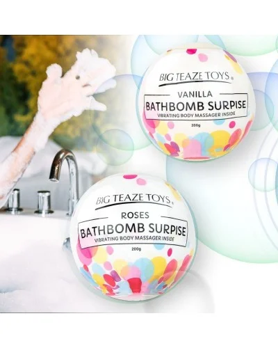 Bombe de bain moussante avec Vibro Parfum Rose sur la Boutique du Hard