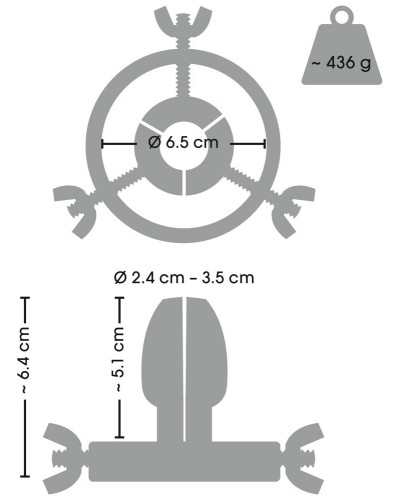 Spéculum Anal Plug Spread 5 cm - Largeur interne 3.5 à 5cm sur la Boutique du Hard