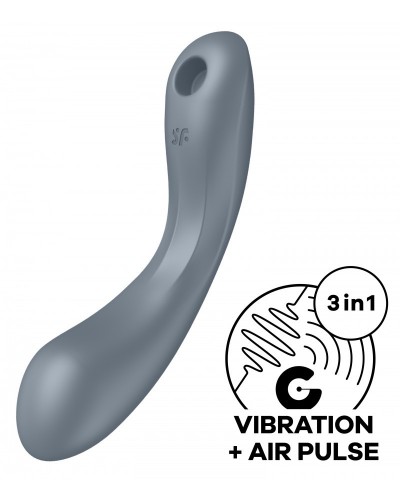 Stimulateur de clitoris Curvy Trinity 1 Satisfyer Gris sur la Boutique du Hard