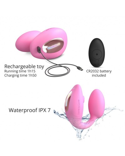 Stimulateur Clitoris et Point G Wonderlover Rose sur la Boutique du Hard