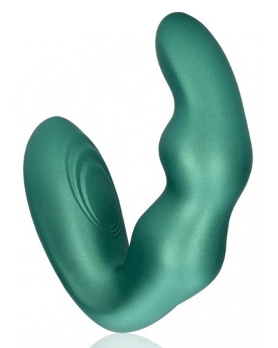 Stimulateur de prostate Bent 10 x 3.5 cm Vert métallisé sur la Boutique du Hard