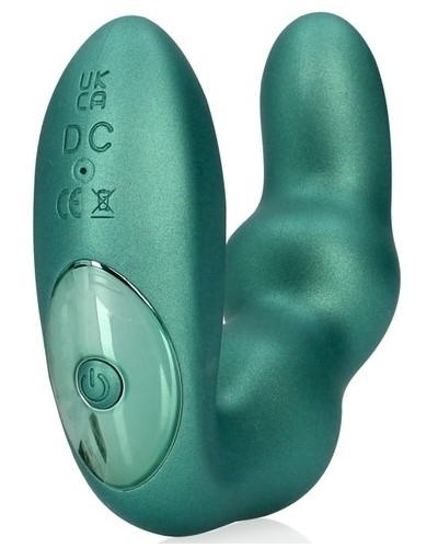 Stimulateur de prostate Bent 10 x 3.5 cm Vert métallisé sur la Boutique du Hard