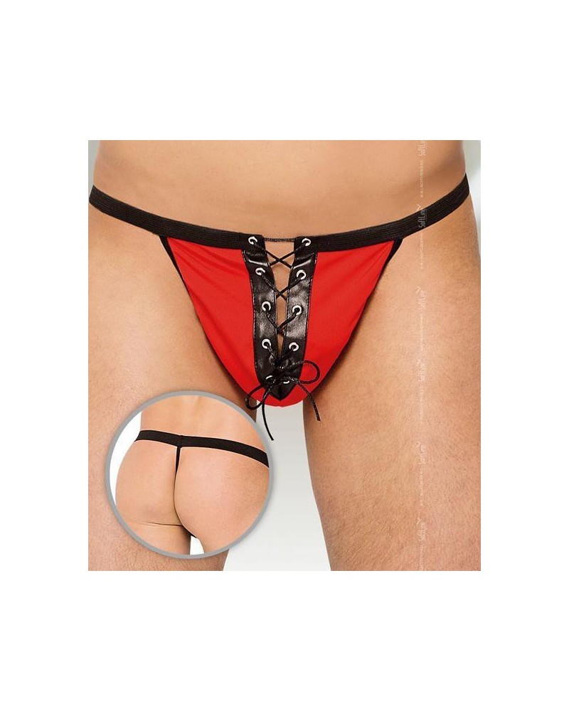 String Homme LACET Rouge sur la Boutique du Hard