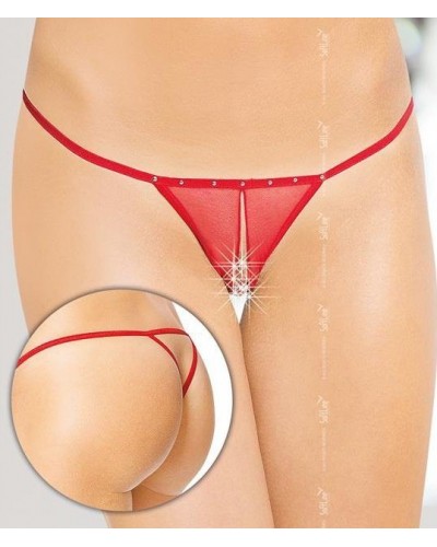 String ouvert GALINA - Rouge sur la Boutique du Hard