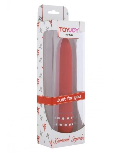 Vibro Diamond Superbe 15cm Rouge sur la Boutique du Hard