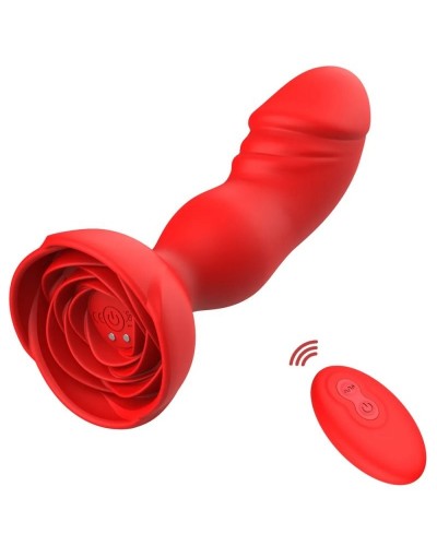 Plug vibrant Rosy Juliet 10 x 3.5cm Rouge sur la Boutique du Hard