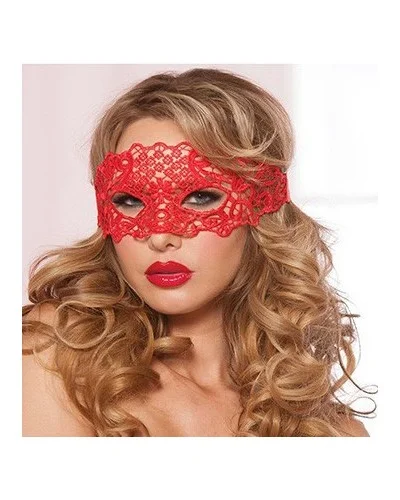 Masque Rouge en Dentelle pas cher