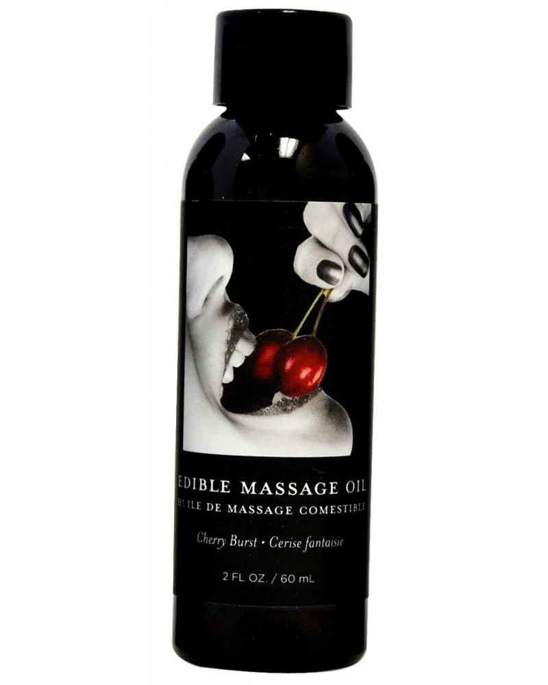 Huile de massage comestible CERISE 60 ml sextoys et accessoires sur La Boutique du Hard