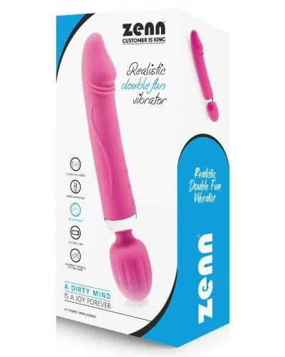 Vibro Wand Double Fun 17.5 x 4.5cm Rose  sextoys et accessoires sur La Boutique du Hard