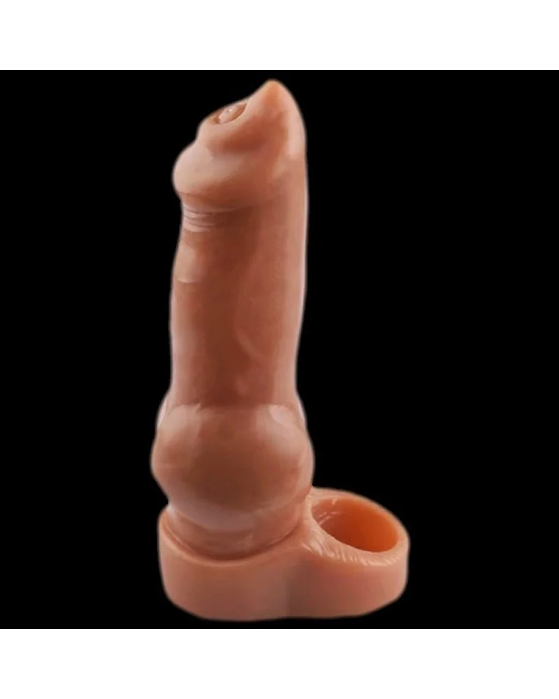 Gaine de pénis Dog Yorky 17 x 6cm Marron sextoys et accessoires sur La Boutique du Hard