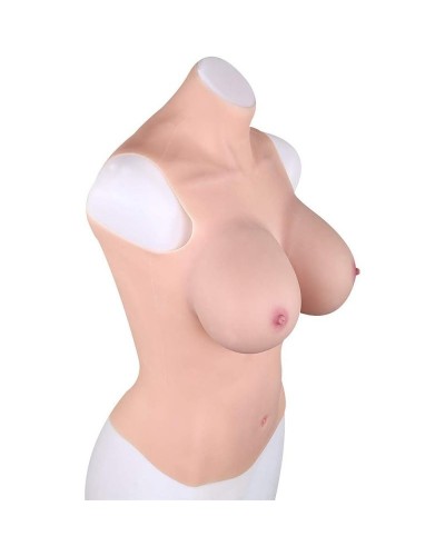 Buste Entier Seins Réaliste Coton - Col haut - Bonnet E sextoys et accessoires sur La Boutique du Hard