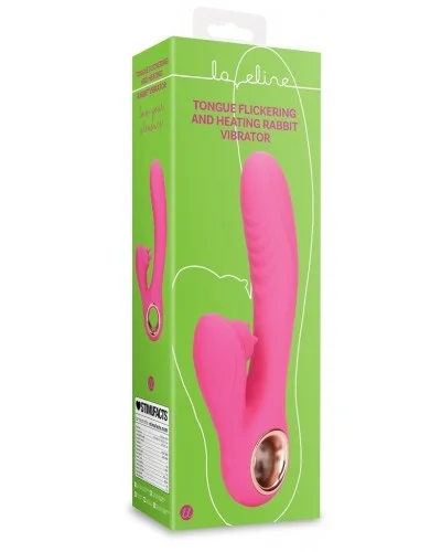 Vibro Rabbit Tongue Flicker 19 cm Rose sextoys et accessoires sur La Boutique du Hard