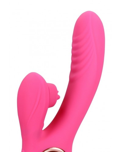 Vibro Rabbit Tongue Flicker 19 cm Rose sextoys et accessoires sur La Boutique du Hard